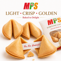 Biscuits de fortune croustillants avec messages de bénédiction emballés individuellement nouveau produit en gros
