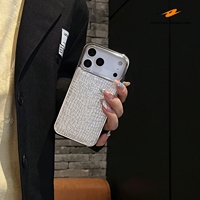 Étui de téléphone de luxe brillant et scintillant avec motif crocodile pour iPhone 18 Pro, 17 Air, 16, 15, 14, 13, 12, 11 Pro Max – Coque plaquée