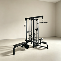 Système d'entraînement multi-utilisateurs à 4 stations avec câbles métalliques, robuste, pour la musculation et le fitness, idéal pour les salles de sport commerciales