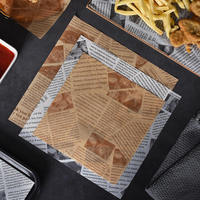 Usine personnalisé imprimé Sandwich Hamburger papier d'emballage alimentaire aliments frits papier de cuisson jetable Barbecue papier parchemin