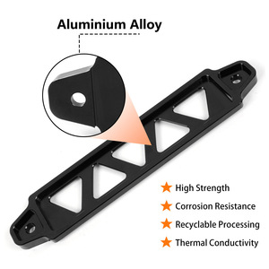 Aluminum Alloy Battery Mounting Bracket Triangular 5-Hole With <b>Hooks</b> And Silicone Pads For <b>Car</b> Modification - Product Image 3