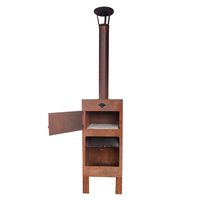 Horno de Pizza Alto de Acero Corten para Leña, Venta Directa de Fábrica, para Patio Trasero