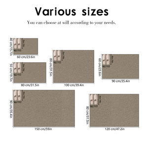 Alfombrilla de baño moderna de PVC de pelo plano grueso, hecha a máquina, antideslizante, resistente a la suciedad, con anillo de seda para ducha - Product Image 5