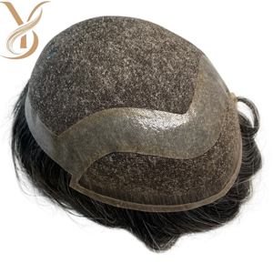 วิกผมคนแท้สำหรับผู้ชายเส้นผมด้านหน้าทำจาก PU ลูกไม้8*10เส้น - Product Image 5