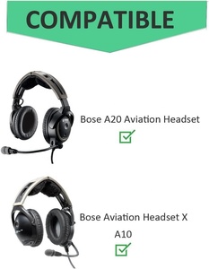 Almohadillas de repuesto para auriculares A10, cubierta para auriculares de aviación, diadema OEM para auriculares de aviación <span class=keywords><strong>Bose</strong></span> A20/A10, 2024 - Product Image 2