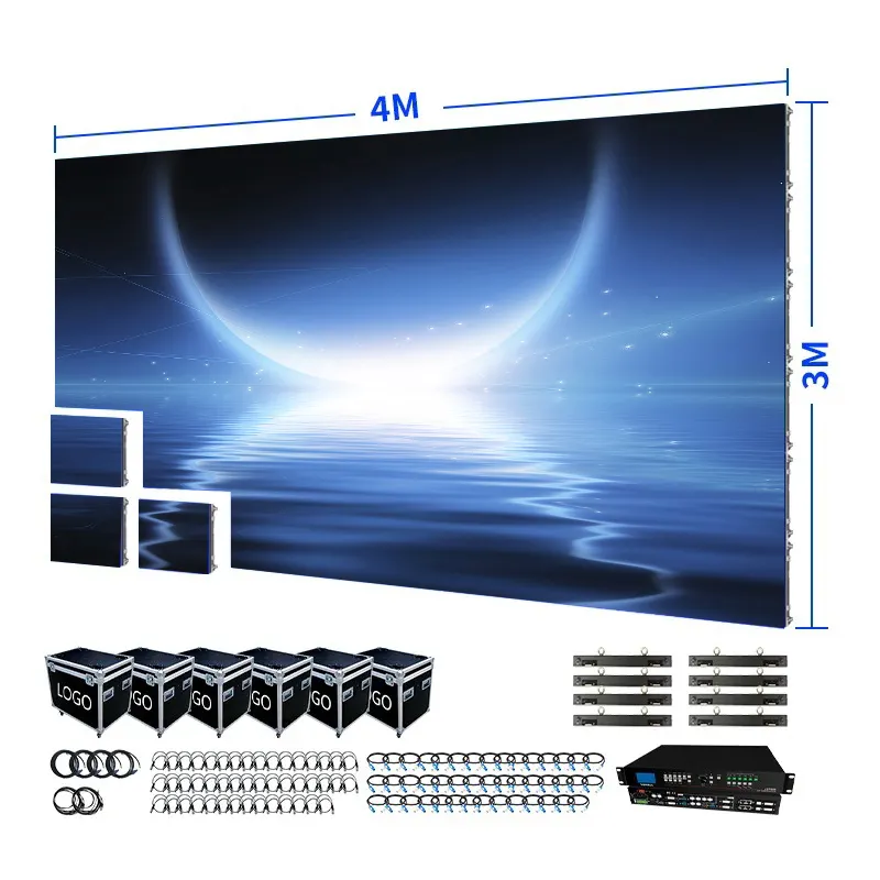 Pantalla LED p4.81 Rendimiento alquiler electrónico pantalla grande al aire libre impermeable móvil pantalla grande