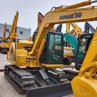Excavatrice Komatsu PC70 d'occasion bien entretenue, 7 tonnes, godet de 0,28 m, faible entretien, longue durée de vie