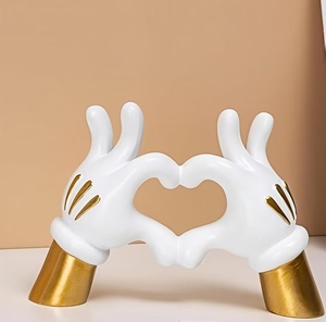 Décoration de bureau en résine écologique en forme de cœur Mickey, décoration créative de <span class=keywords><strong>dessin</strong></span> <span class=keywords><strong>animé</strong></span> mignon pour la chambre des enfants - Product Image 4