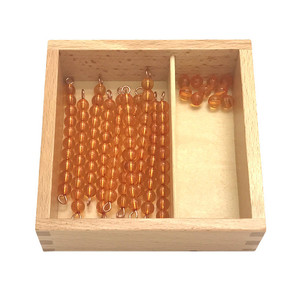 แท่นวางลูกปัดแบบมอนเตสซอรี่ ของเล่นไม้สำหรับเด็ก 4-6 ปี ของเล่นเสริมพัฒนาการทางคณิตศาสตร์สำหรับเด็กอนุบาล ยี่ห้อ Brand - Product Image 2