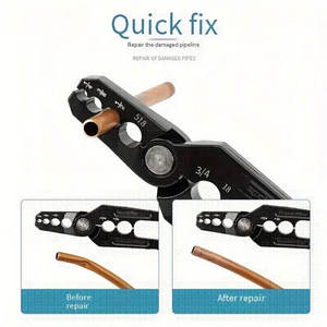 Alicates de Reparación para Cortar Tubos de Cobre, Apertura Máxima de 1/4 Pulgada, Grado Industrial, Acero al Cromo Vanadio, Mandíbula Plana, Superficie Lisa - Product Image 4
