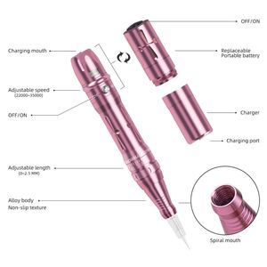 Set <span class=keywords><strong>de</strong></span> 10 Cartuchos para Pluma <span class=keywords><strong>de</strong></span> Maquillaje Permanente Eléctrica, Máquina <span class=keywords><strong>de</strong></span> Microblading Inalámbrica con 2 Baterías, Microshading PMU para Cejas - Product Image 4