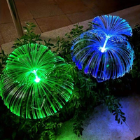 Luminaire suspendu en forme de méduse, étanche IP65, à fibres optiques LED, dimmable, blanc chaud 3500K, design moderne pour l'éclairage de jardin