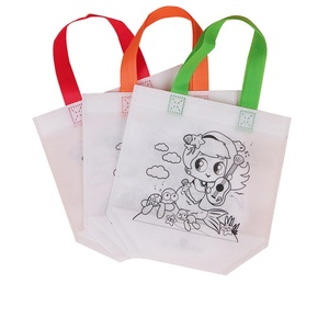 กระเป๋าผ้าสปันบอนด์ลายกราฟฟิตี สำหรับเด็กอายุ 14 ปีขึ้นไป ชุดงานฝีมือ DIY พร้อมระบายสีด้วยมือ วัสดุ RPET ขนาด 22.5x23.8x10 ซม. CPCE - Product Image 4