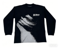 Pull zippé surdimensionné pour homme en molleton tricoté 100 % coton, personnalisé avec logo brodé sur le devant, motif écossais automnal, résistant au rétrécissement