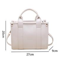 Sac à bandoulière tendance pour femme JINZE4208 en cuir végétalien, couleur unie, sac à main de luxe en PU, sac fourre-tout avec fermoir à fermoirs