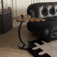 Table basse d'appoint en bois style moderne et épuré, avec motifs papillon, dotée de fonctionnalités combinées portables et décoratives pour la maison, le salon et la chambre.