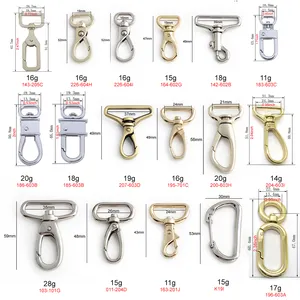 Hợp Kim Kẽm 25Mm Màu Duy Nhất Thép Không Gỉ Carabiner Con Chó Dây Xích Cổ Áo An Toàn Dây Buộc Xoay Snap Hooks Với Mắt Cho Túi Xách