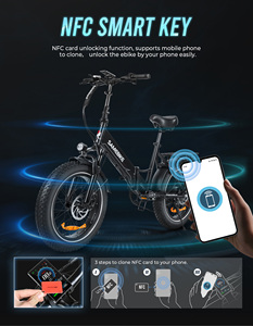 Bicicleta Eléctrica Híbrida <span class=keywords><strong>SAMEBIKE</strong></span> con Llantas Gruesas de 20*4.0, Motor de 48v en la Rueda Trasera, Batería de Litio - Product Image 5