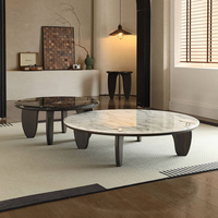 Table basse en marbre de style italien, table ronde, salon, maison, modèle design, grande et petite table basse, combinaison ronde