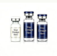 Étiquettes autocollantes en vinyle imperméable imprimé de haute qualité pour flacons cosmétiques Pepti, pour flacons de poudre cosmétique de 3 ml et 10 ml