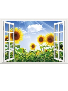 <span class=keywords><strong>Simulation</strong></span> Faux Fenêtre Auto-Adhésif Salon Décoration <span class=keywords><strong>Peinture</strong></span> <span class=keywords><strong>Chambre</strong></span> Mur Paysage Autocollant Mural Autocollant Mural - Product Image 5