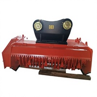 Broyeur forestier SLN à dents en carbure, attache hydraulique pour excavatrice 5-6 tonnes, défrichement de sites agricoles solaires, éradication des plantes invasives