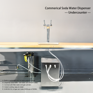 Machine à <span class=keywords><strong>eau</strong></span> étincelante de comptoir avec 3 robinets et plateau d'égouttage en acier inoxydable pour distribuer de l'<span class=keywords><strong>eau</strong></span> <span class=keywords><strong>gazeuse</strong></span> - Product Image 6