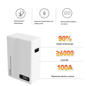 Almacenamiento <span class=keywords><strong>de</strong></span> energía fotovoltaica LiFePO4 Batería <span class=keywords><strong>de</strong></span> <span class=keywords><strong>litio</strong></span> 51, 2V200Ah Fuera <span class=keywords><strong>DE</strong></span> LA RED 5 ~ 10kWh Batería solar montada en la pared del hogar CAN - Product Image 3
