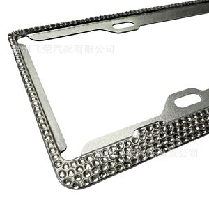 Marco para Placa de Matrícula con Diseño de Diamantes, 495x167mm, Aleación de Aluminio, Uso General - Product Image 2