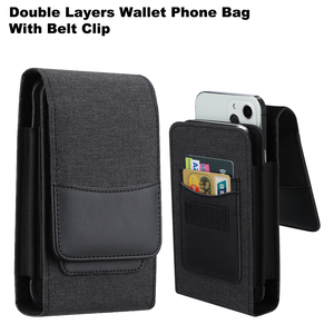 Pochette de <span class=keywords><strong>t</strong></span>éléphone portable Nylon ceinture étui étuis couverture pour iPhone 17 16 15 Pro <span class=keywords><strong>Max</strong></span> Samsung Galaxy S26 S25 Ultra Double couches taille sac - Product Image 1