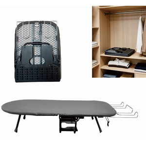 Meilleur Organisateur de Linge Portable de Bureau, Table Pliante Noire pour Repassage Commercial, Idéal pour Hôtels et Placards - Product Image 4