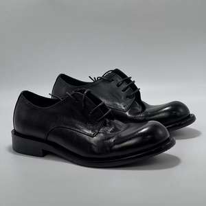 Zapatos de Cuero Genuino de Lujo con Cordones, Transpirables, Impermeables, con Patrón de Camuflaje, Estilo Derby, Diseño Británico en Relieve, Casuales de Negocios - Product Image 1