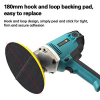 Polisseuse de voiture verticale à double action 900W, moteur en cuivre pur, machine à polir avec disque de 180 mm pour le cirage, le ponçage et l'élimination de la rouille