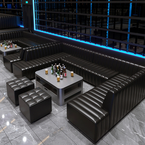 Canapé de bar KTV, mobilier de salon VIP pour chicha, canapé en <span class=keywords><strong>cuir</strong></span> noir pour boîte de nuit, mobilier de <span class=keywords><strong>club</strong></span>, banquette de canapé pour boîte de nuit, mobilier de karaoké - Product Image 1