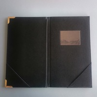 Prix d'usine Chèque Titulaire Fabrication Bill Dossier En Cuir PU Menu Dossier Personnalisé Menu Couverture Clip Cash Holder