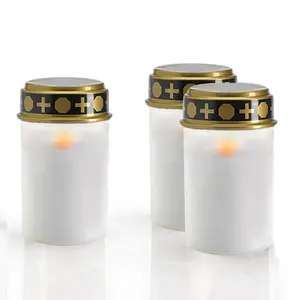 Waterproof Grave Light Candle Moving Solar Led Flameless Candle Light Energy Saving Electronic Graveyard Memorial