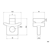 Bestseller transfrontalier : Glissières carrées droites en POM pour tringles à rideaux, accessoires de suspension de rideaux de style moderne et minimaliste