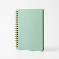 Carnet à spirales haut de gamme en cuir PU végétalien, logo personnalisé, directement de l'usine, journal à couverture rigide pour le bureau, l'école et la planification