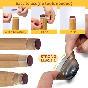 높은 탄성 플라스틱 고무 실리콘 의자 다리 커버 테이블 피트 엔드 컵 가구 패드 펠트 바닥 프로텍터