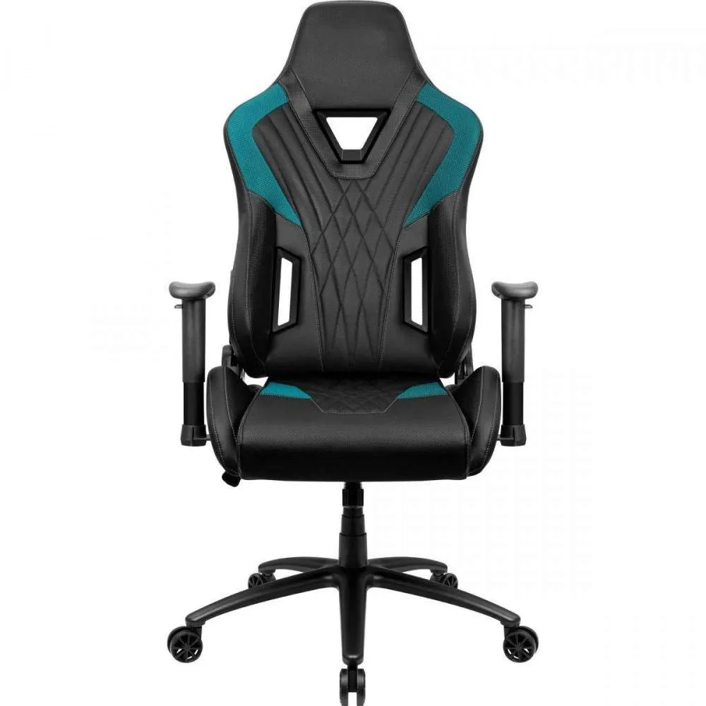 Silla de videojuegos de masaje acolchada gruesa, silla de juegos de espuma profesional multifuncional, sillas de deportes electrónicos, sillas de jugador, negro y azul