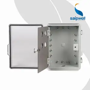 Saipwell Junction Box berengsel transparan penutup baja nirkarat klip IP65 tahan air plastik penutup untuk proyek listrik