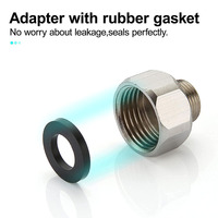 Adaptador reductor OEM de latón para tuberías, rosca hembra de 1/2 a rosca macho de 3/8 con junta de goma para plomería de baño