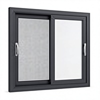 Fenêtres coulissantes en aluminium à double vitrage insonorisées et à économie d'énergie, résistantes aux ouragans, pour l'Australie, fenêtre coulissante 60 x 60