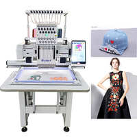 Machine à broder informatisée Gensen A15 Pro à tête unique, 12 aiguilles, 1200 tr/min, haute précision, table de travail pour usage domestique