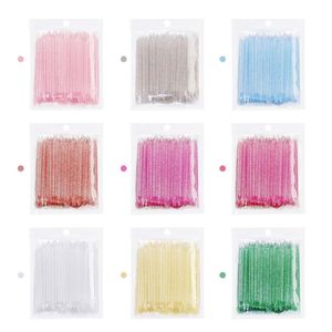 Herramientas empujadoras de cutículas de uñas de plástico con purpurina <span class=keywords><strong>Rosa</strong></span> plateada al por mayor, palos para <span class=keywords><strong>manicura</strong></span> y pedicura - Product Image 2