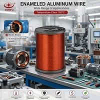 Kawat Magnet Aluminium Berlapis Email Kelas 200 1.12mm, Kawat Gulung Tahan Suhu Tinggi untuk Motor Submersible, Pembuatan OEM