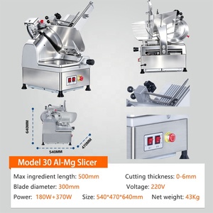 Nouvelle Trancheuse à Viande Automatique Électrique Professionnelle pour <span class=keywords><strong>Charcuterie</strong></span>, avec Chariot à Lames Amovibles en Acier Inoxydable et Réglable - Product Image 4