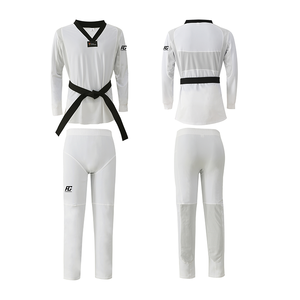 कम मोक कस्टम लोगो प्रिंट पेशेवर लड़ाई टेइक्वांडो सूट के साथ वेंटिलेशन पैनल नमी के साथ - Product Image 1