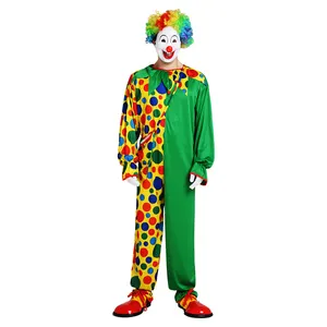 Clown Costume Adult Drop Shipping Carnival Halloween Party Cosplay Costume Clown Suit Clothes Men Fancy Clown Costume Adult