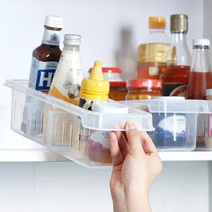 Tianshimaiama — boîte de rangement, boîte de cuisine en plastique transparent PP avec diviseur interne réglables